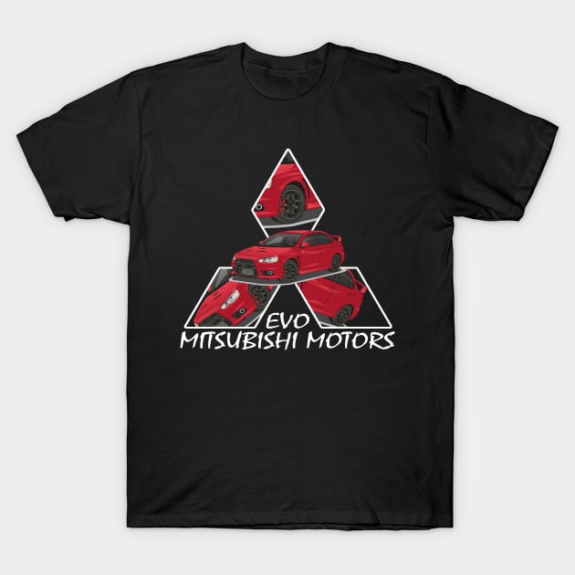 Mitsubishi Lancer EVO X T-Shirt by T-JD